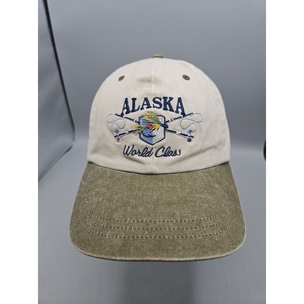 Alaska World Class Fly Fishing Hat Rod Embroidered Outdoor Dad Cap Adjustable